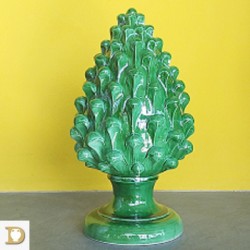 pina in ceramica a smalto verde smeraldo
