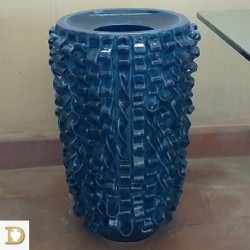 vaso blu con inserti esterni