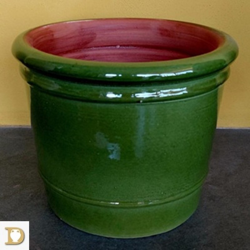 vaso smaltato verde