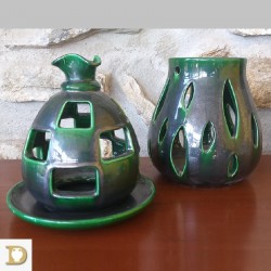 portacandela colore verde smeraldo - modelli assortiti